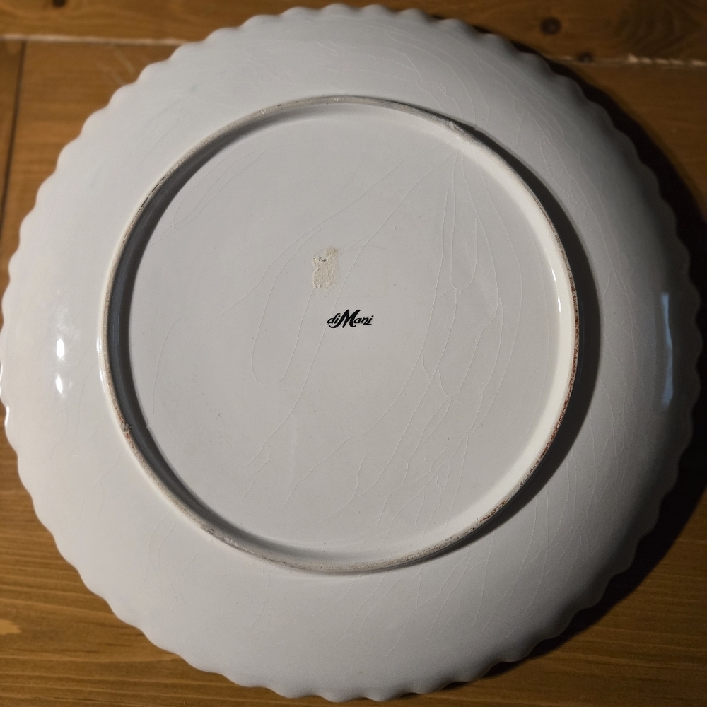 Di Mani Vintage Italian Pottery Sunburst Ruffled Edge Ceramic Plate - Picture 5 of 8